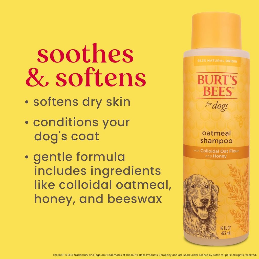 Burt's Bees for Pets Dog Puppies Shampoo Conditioner Spray Brush Essentials, Gentle & Safe pH Neutral