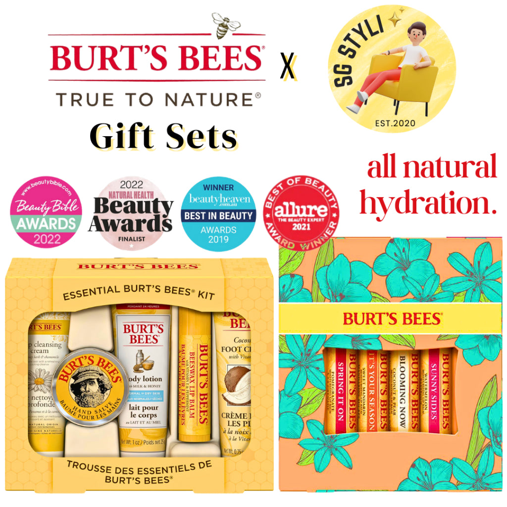 Burt's Bees Lip Balm Beauty Kit Essentials 5-in-1 Hand Salve, Body Lotion, Foot Cream