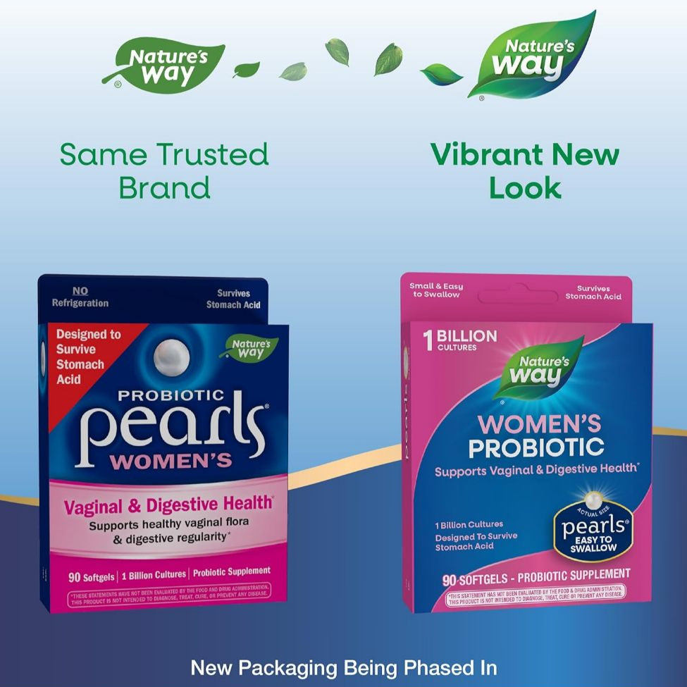 Nature's Way Probiotic Pearls Women's 1 Billion CFU Live Cultures For Women's Health