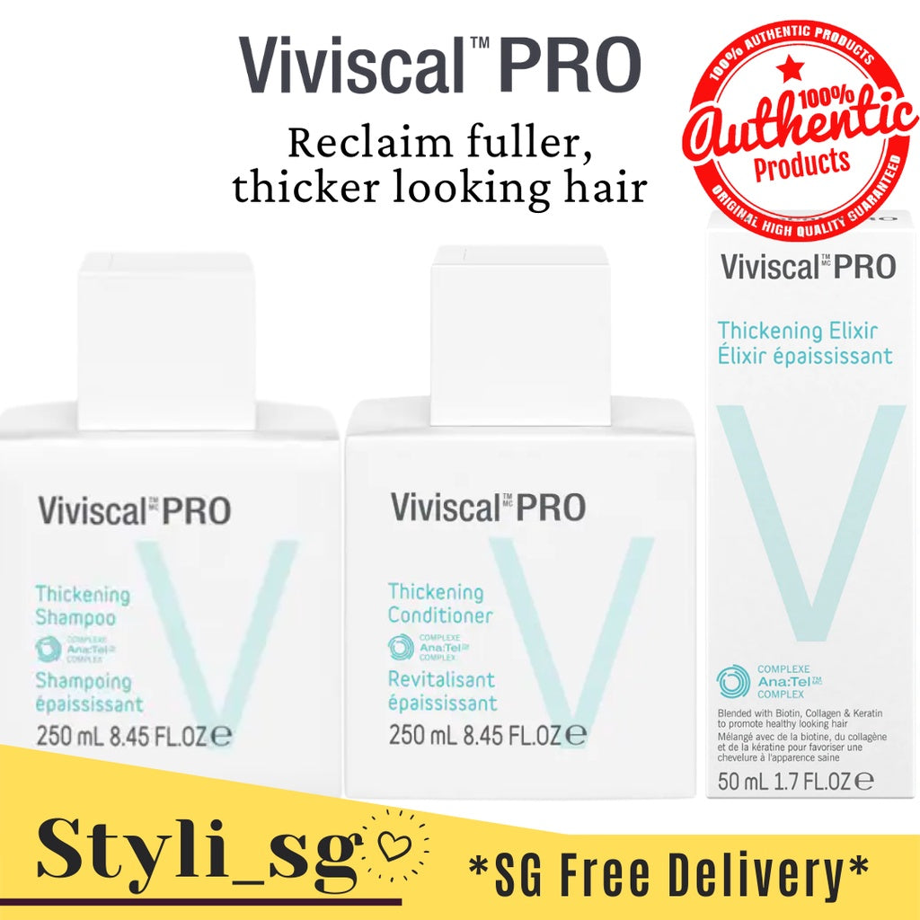 Viviscal Professional PRO Thickening Shampoo/Conditioner/Elixir 250ml (Exp 2024)