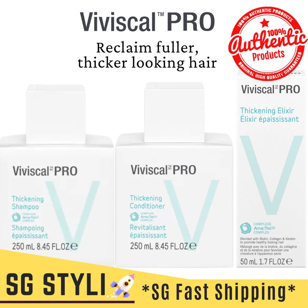 Viviscal Professional PRO Thickening Shampoo/Conditioner/Elixir 250ml (Exp 2024)