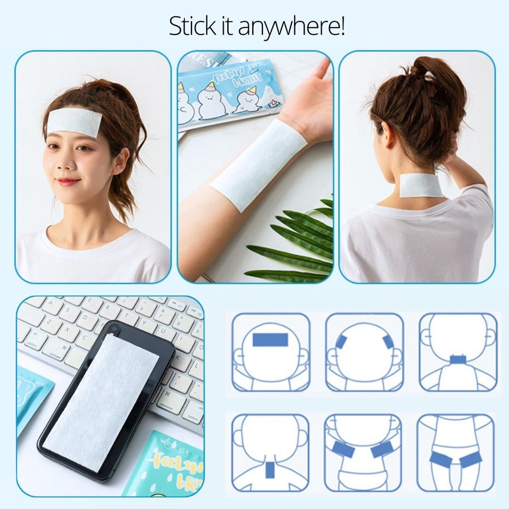 Cooling Gel Spray (Cool/Fever) Individual Packs Ice Cold Compress Japan Brand