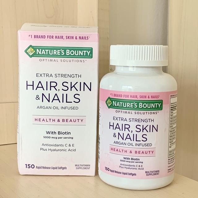 Nature's Bounty Extra Strength Hair, Skin, Nails 120/150 Softgels Vitamins (Biotin Boost)