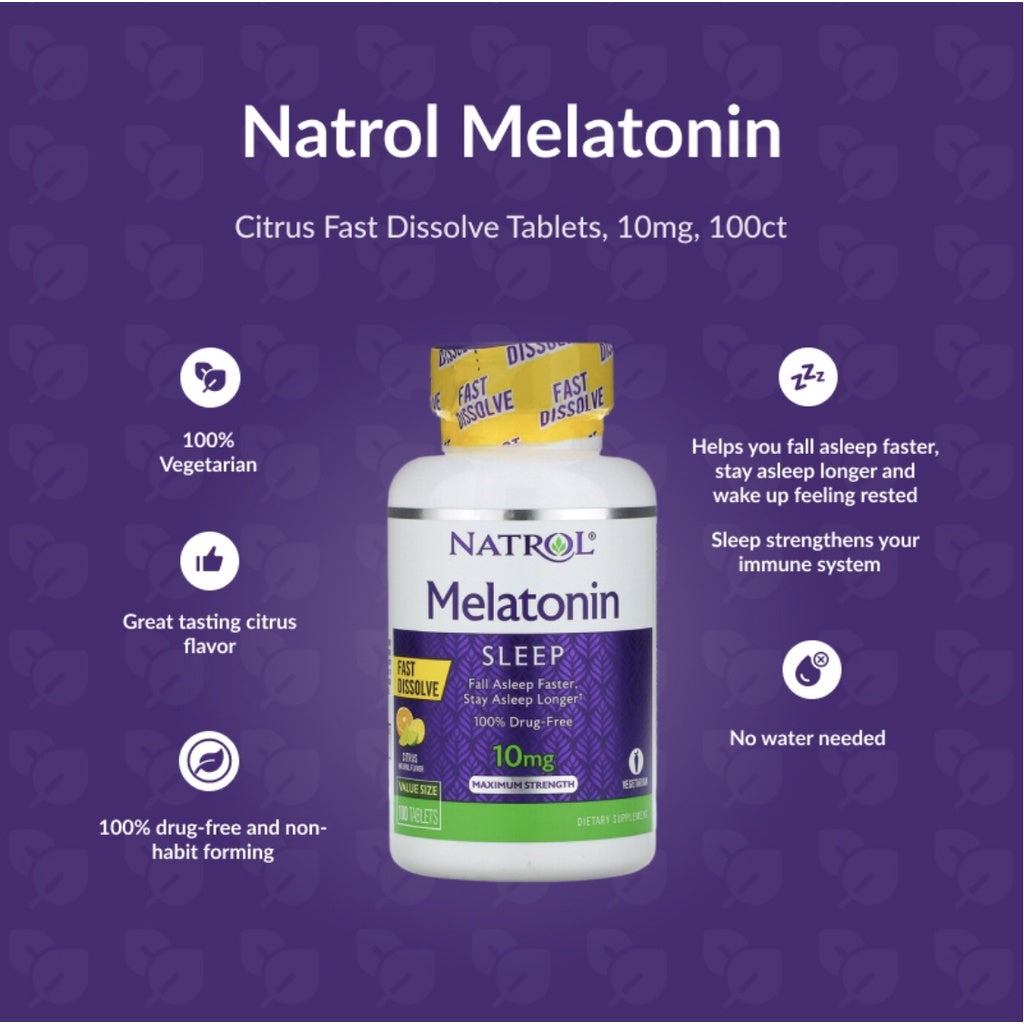 Natrol Melatonin 5/10mg 100/140/150 Sleep Tablets Gummies Timed Release Fast Dissolve Advance