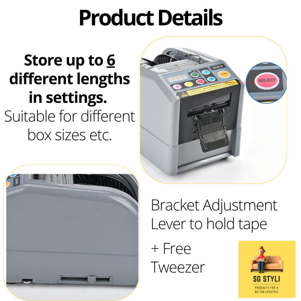 Zcut9 Automatic Tape Dispenser Premium 1 or 2 Rolls Smart Sensor